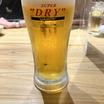 大衆酒場 三重丸 - アサヒスーパードライ 中ジョッキ 550円