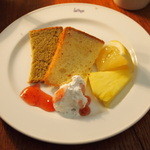 レタス・カフェ - 奥久慈卵を使ったシフォンケーキ。