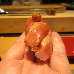 照寿司 - 蛇腹、おろし玉葱オン