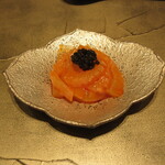 照寿司 - 槍烏賊の卵黄ソース