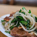 宝来家 - 【韭菜豬肝（ニラレバ、ぶたきもとこみらのいためもの）】、糵（もやし）＋韭（こみら）