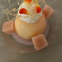 KOST - 丸ごと桃　ハーブジュレとヨーグルトソルベ