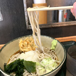 名代 箱根そば - 朝そば(冷・ミニかき揚げ天+大根おろし)