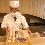 山玄茶 - 本日のお造り用のお刺身。