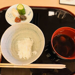 山玄茶 - 貝のお味噌汁とお漬物の名脇役にも拍手です！