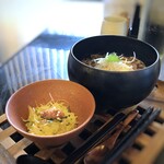 ITO DESSIN - ◆糸島醬油の極上らぁ麺：お茶漬け付(1,200円）、お茶漬けは「梅」「鮭」から選べ、梅をチョイス。