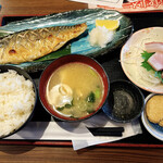 さくら水産 - サバの塩焼き定食(ご飯少なめ)_¥1,000