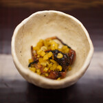 瞬 - 山葵茎と肝焼き