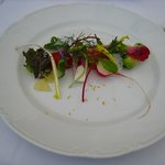 エルミタージュ ドゥ タムラ メルシャン美術館店 - 朝獲り野菜のサラダ？まぐろ＆アボガドもあります