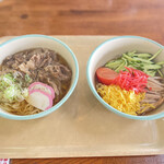 味広場 ぼっか - 料理写真:飛騨牛ラーメンと冷やし中華