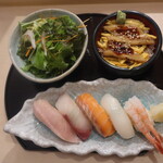 Sushi Kiyoseya - 寿司セット（穴子丼）