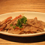 金澤旬料理 八兆屋 駅の蔵 - 加賀レンコンのきんぴらはソッコーで出てくる