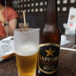 奥多摩リバーサイドカフェ awa - 瓶ビールはサッポロ黒ラベル