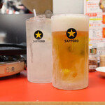 豚足ホルモン 小林商店 - 生ビール(大 1リットル 1,000円)