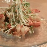 Satoya - エビと水菜の胡麻マヨネーズ和え