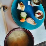 味 らく田 - ご飯のお供5種