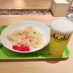 Sora Kafe - エビピラフ（750円）+ビール。