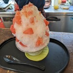 御くじ餅本舗 - 私の頼んだ、グレープフルーツ和三盆掛け(税込800円)