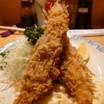 銀座 梅林 - 海老フライ