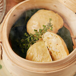 Steamed Yuba Shumai - Soaked in Japanese-style soup stock -