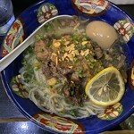 塩そば専門店 桑ばら - 国産牛スジの塩冷やしそば