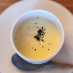 前芝料理店 - 玉蜀黍の冷製スープ