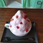 お好み焼 鉄板酒場 冨さん - イチゴムースかき氷