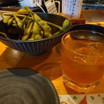 京のむすびめ - お通し、梅酒