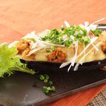 そばダイニング 玄 - 米なすのそぼろチーズ田楽　630円