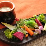 そばダイニング 玄 - 7種類厳選野菜のバーニャカウダ　780円