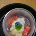 日本料理 隨縁亭 - 西瓜と桃のジュレ