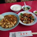 Shunkarou - マーボードーフ定食 800円(税込)、酢豚 1,000円(税込)。