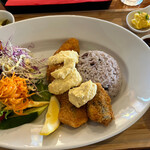 Dining Bar&Cafe Nayuta - たっぷりタルタルソースの地魚フライプレート 1500円。