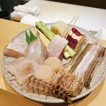 天冨良 麻布よこ田 - 本日の食材