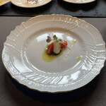 茨城レストラン フェリチタ - アミューズ　器はリチャード・ジノリ