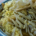 翁そば - 玉子と揚げ玉の共演！