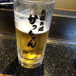 Okonomiyaki Kacchan - かっちゃんビール(大)   ハーフ(嘘)