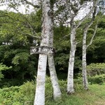 やまめ荘 - 岳樺に掲げられた看板です