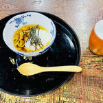 国見温泉 森山荘 - おんせん玉子 なめこあえ
冷水