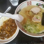 ラーメン茶湖 - 塩ラーメンホッキカレーセット