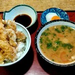 Sagano - 2019.05.14　天丼　800円　ご飯大盛り　100円 