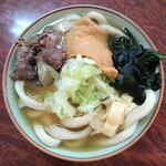 手打ちうどん ムサシ - ムサシうどん(野菜天ぷら→肉へ変更)