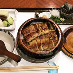 ぎんざ 神田川 - 鰻ひつまぶし4,070円（ごはん少なめ）。肴でお酒を進めていると、作るタイミングを聞いていただくださる接客。お店都合の料理店さんが多い中、やはりこういう接客は気持ちの良いものですね