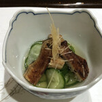 ぎんざ 神田川 - うざく1,540円（半分）。お酢や甘さと、量は控えめ（笑）。鰻がとにかく美味しくて驚き。過去いちばんかも