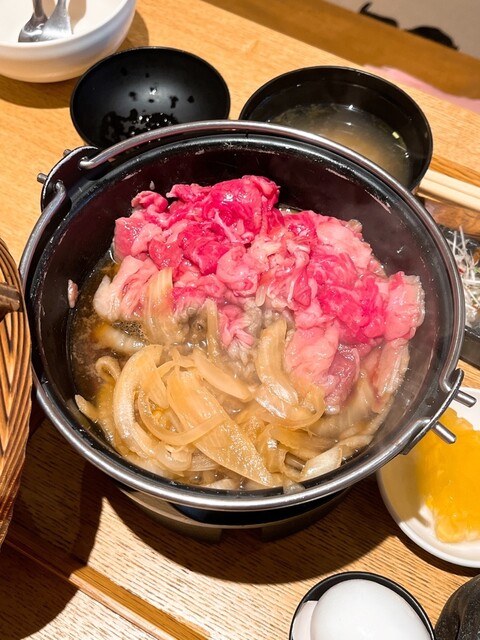 ゑびや大食堂 - 松阪牛鍋丼　大　牛150g