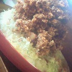 大和家 - [2013.4]唐揚げ丼メガ盛別アングル。重量5.4kgという戦慄するボリューム