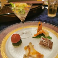 中国料理 王宮 - アワビ入り　前菜五種盛り合わせ