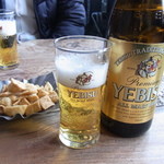 吟八亭 やざ和 - まずはビール