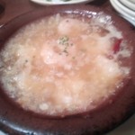 谷塚バル - アヒージョ（エビ）￥６００   