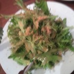 谷塚バル - 櫻井さんの辛子菜とカラスミのサラダ￥５００ 